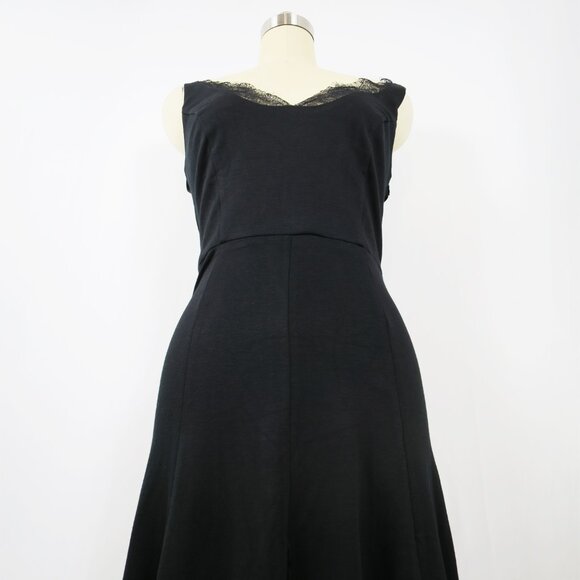 Altuzarra for Target Black Ponte Dress with Eyelash Lace Trim NWT 6 - Picture 11 of 14